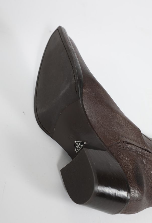 Prada 2025 Antique Calf Leather Western Boots - 4
