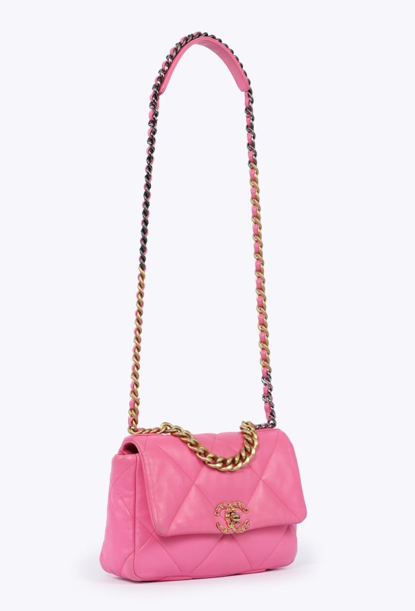 Chanel Pink 19 Medium Flap Bag - 3