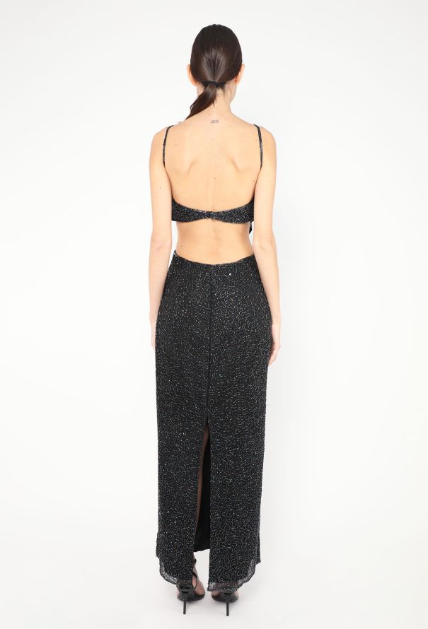 '90s Beaded Cut-Out Gown - 4 '90s Beaded Cut-Out Gown - 4