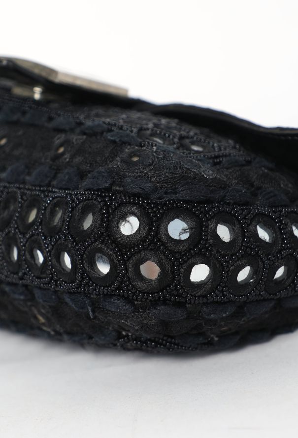 Fendi RARE Vintage Mirror Beaded Baguette Bag - 7