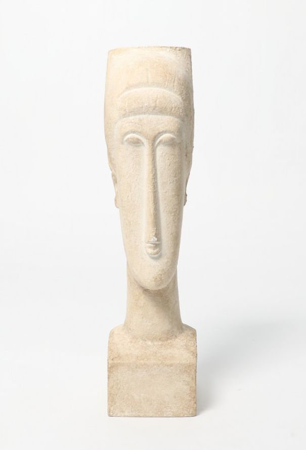 Exquisite Vintage Modigliani Stone Head Sculpture - 1