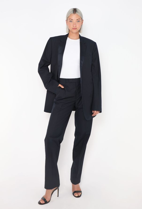 Helmut Lang Early 2000s Navy Smoking Suit - 4