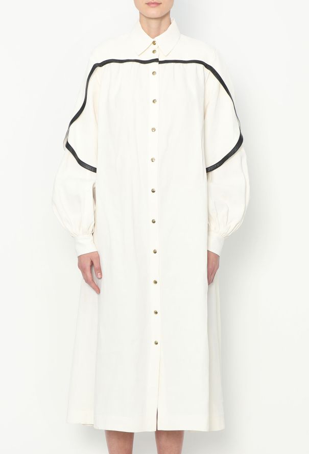 Céline CAMPAIGN S/S 2017 Belted Leather Trim Dress - 6