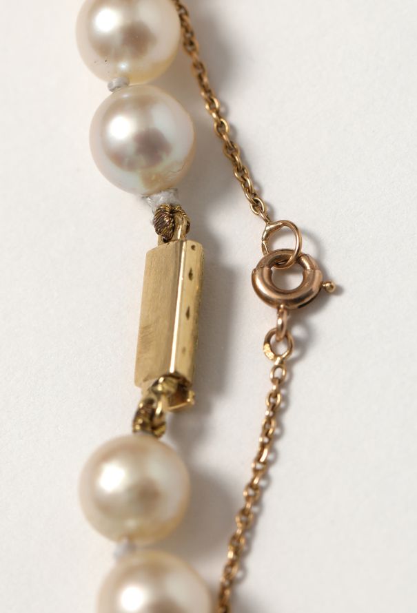 Vintage Fine Jewelry 1980s 18k Yellow Gold & Pearl Necklace - 5