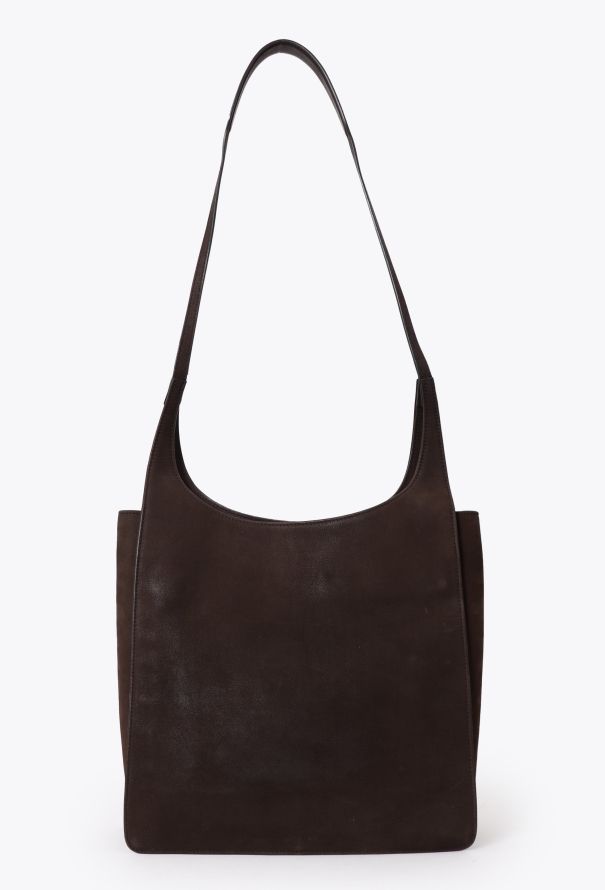 The Row Brown Suede Jules Shoulder Bag - 1