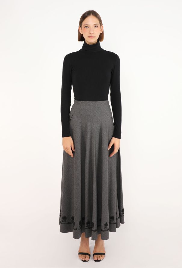 Jean Paul Gaultier Vintage Embroidered Trim Skirt - 2
