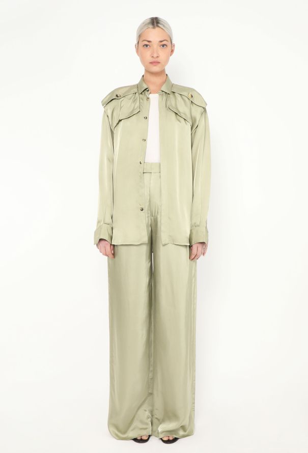 Bottega Veneta Charmeuse Wide-Leg Ensemble, 2020 - 5