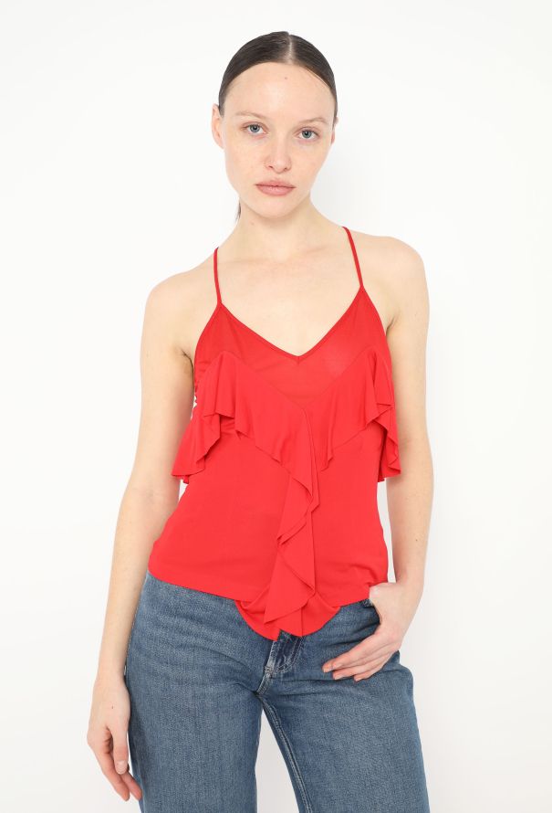 Saint Laurent 2004 Ruffled Camisole Top - 1