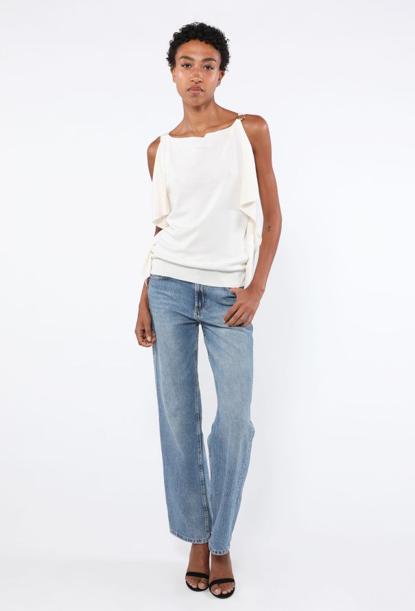 Chloé Silk Knit Off-Shoulder Top, 2024 - 2