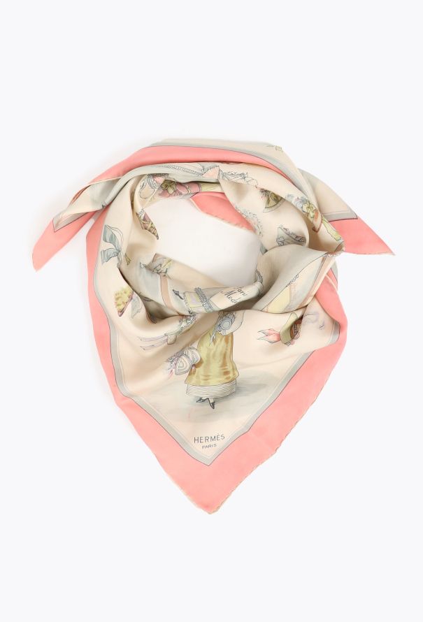 Hermès Rare 1956 'Paris Modistel' 90cm Silk Carré - 2