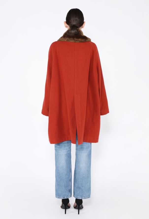 Romeo Gigli '90s Faux Shearling Peacoat - 6