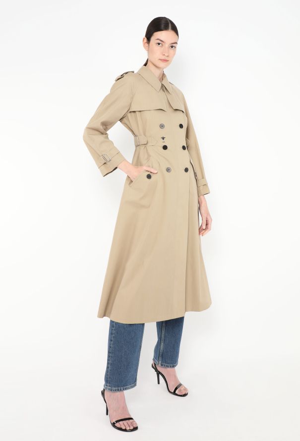 2024 Cinched Gabardine Trench Coat - Dior | Authentic