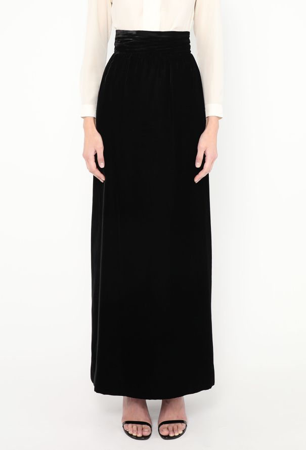 Saint Laurent Late '70s Velvet Maxi Skirt - 3