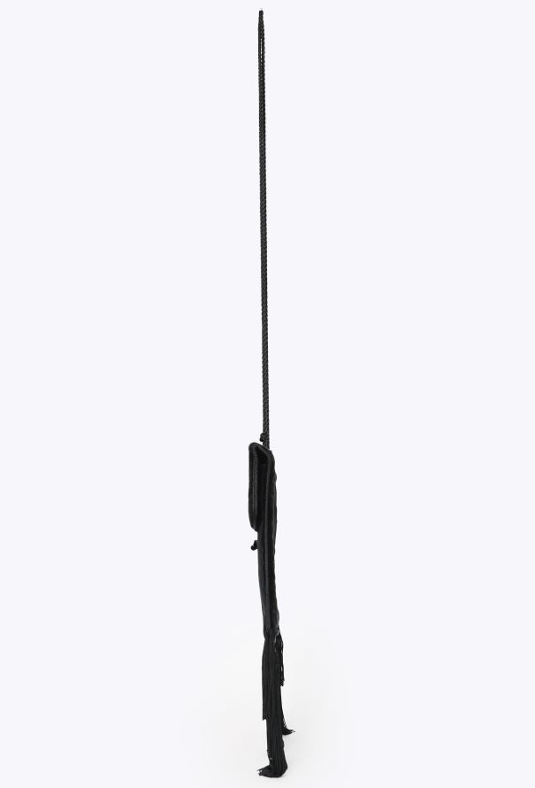 Saint Laurent '80s Black Velour Tassel Bag - 5