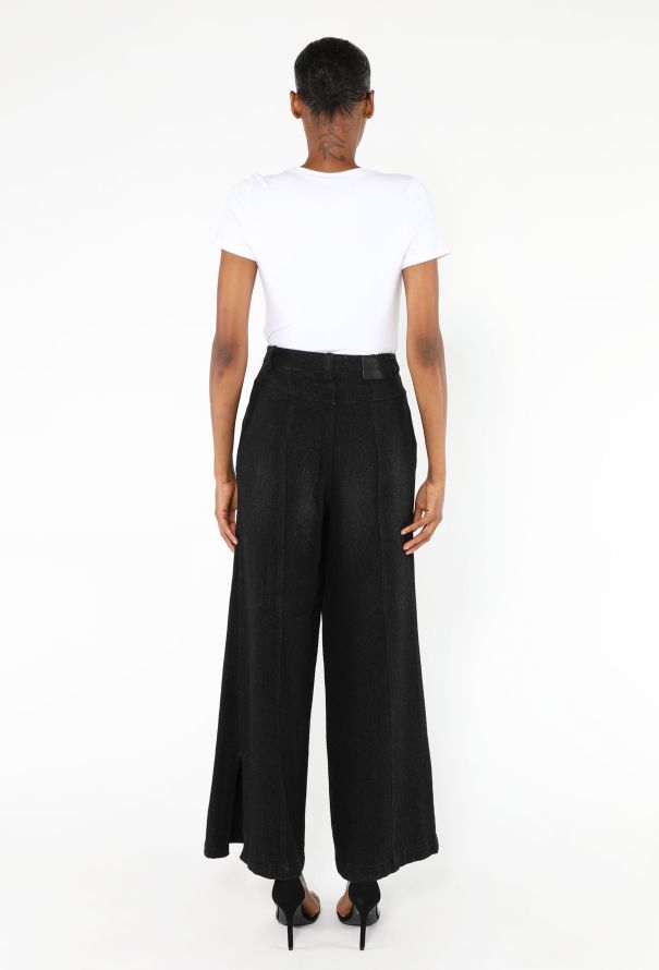 Chanel 2019 Wide-Leg Belted Jeans - 4