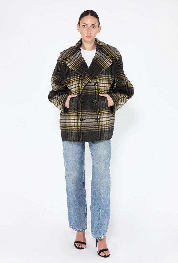 Saint Laurent Tartan-Check Double Breasted Coat, 2025 - 2