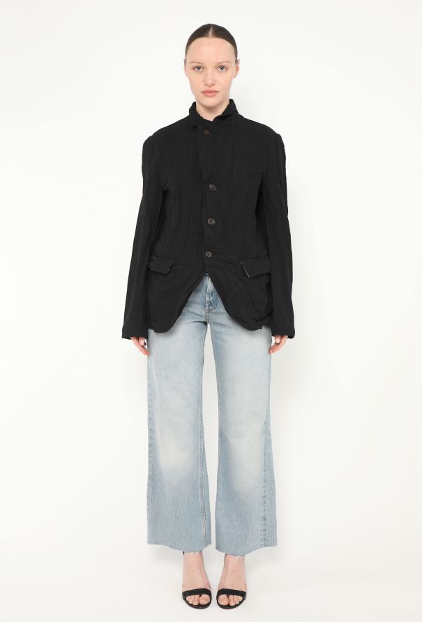 Comme des Garçons 2004 Crinkled Flared Blazer - 1
