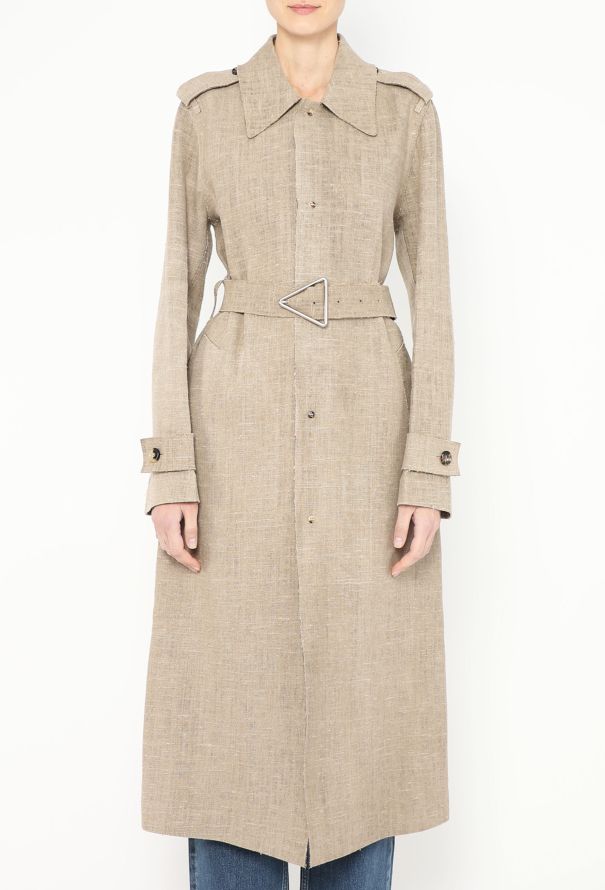 Bottega Veneta Pre-Fall 2019 Belted Linen Trench - 4 Bottega Veneta Pre-Fall 2019 Belted Linen Trench - 4
