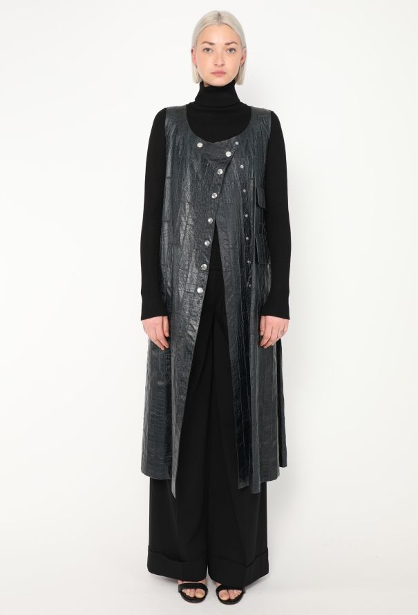 Céline COLLECTOR F/W 2016 Embossed Leather Trench - 3 Céline COLLECTOR F/W 2016 Embossed Leather Trench - 3