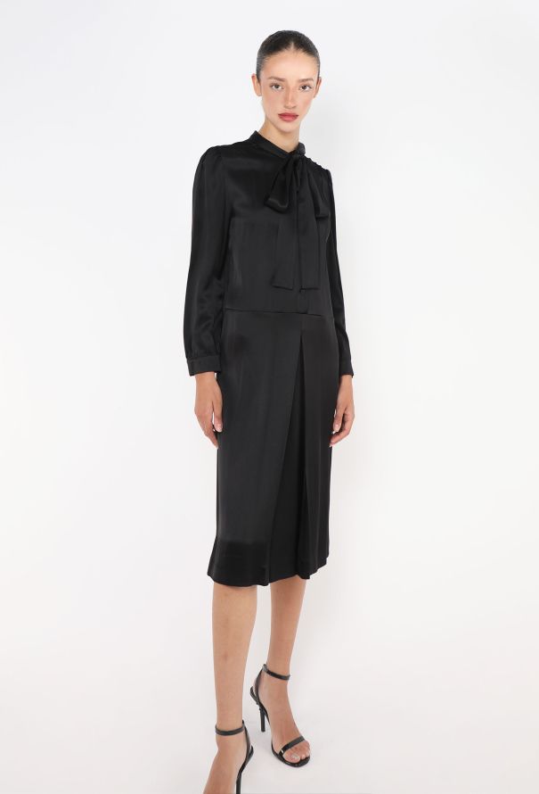 Prada F/W 2014 Charmeuse Lavallière Dress - 4 Prada F/W 2014 Charmeuse Lavallière Dress - 4