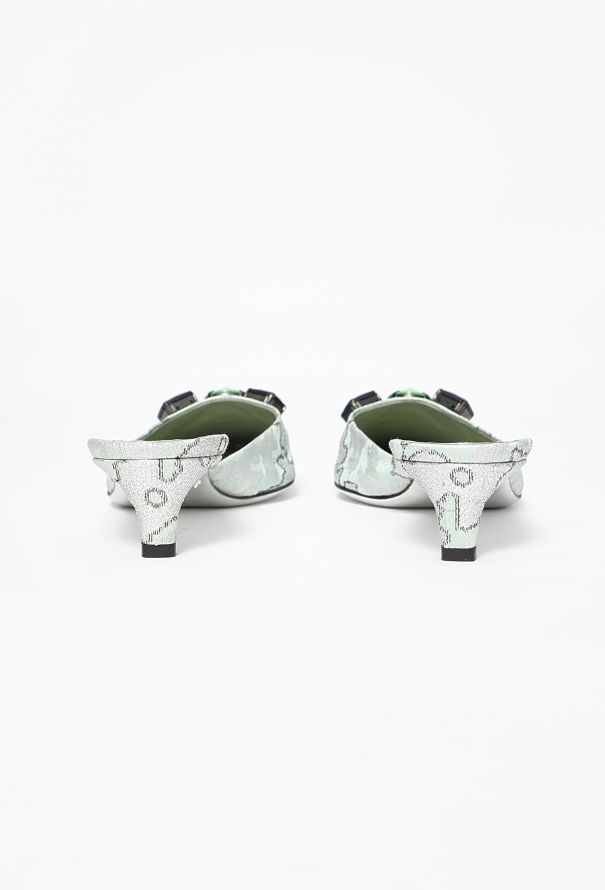 Prada Embellished Jacquard Mules - 5 Prada Embellished Jacquard Mules - 5