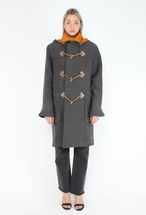 Hermès Vintage Hooded Duffle Coat - 1