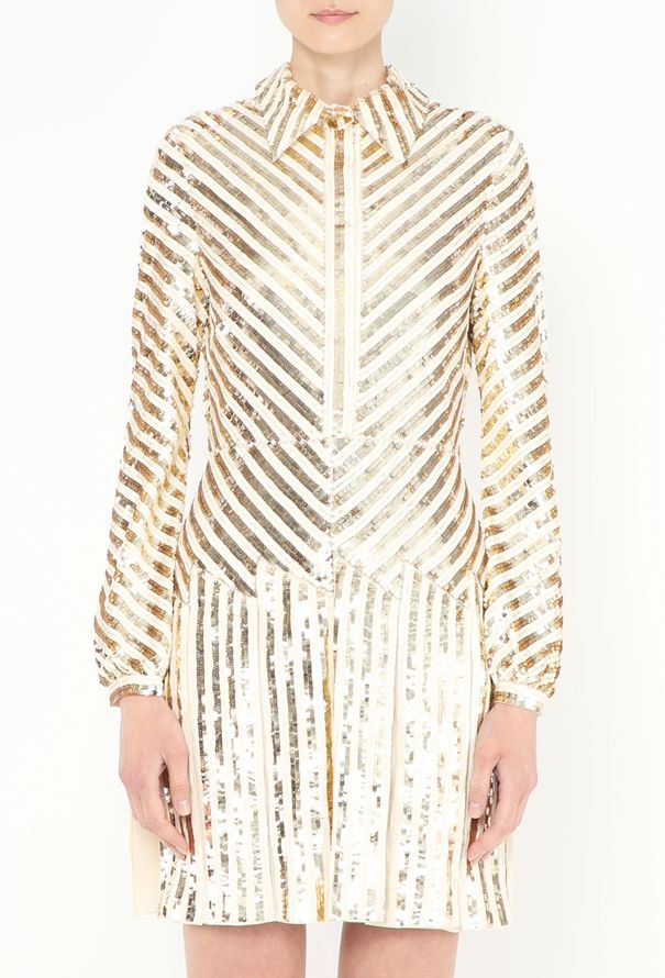 Valentino 2022 Sequin Appliqué Fluted Dress - 2 Valentino 2022 Sequin Appliqué Fluted Dress - 2