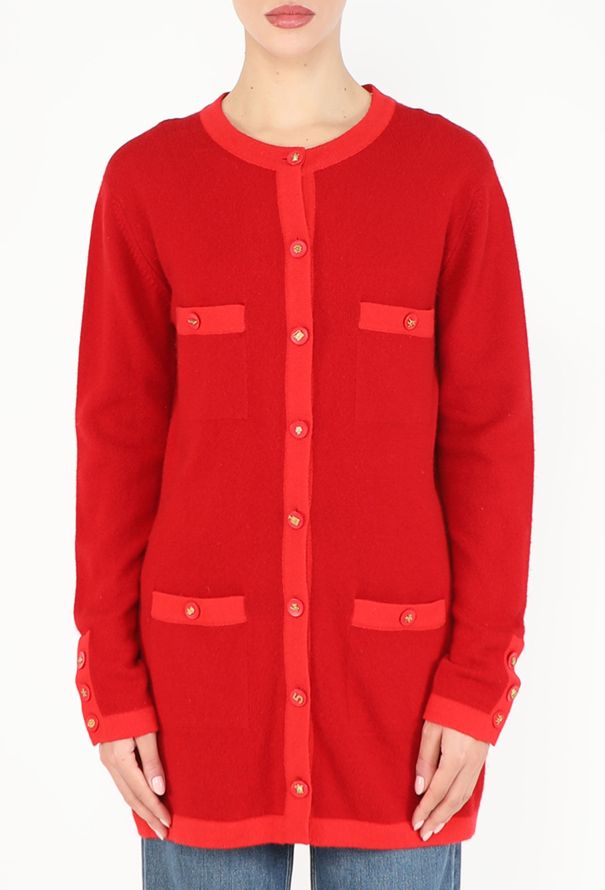 Chanel RARE F/W 1994 Cashmere Emblem Cardigan - 1