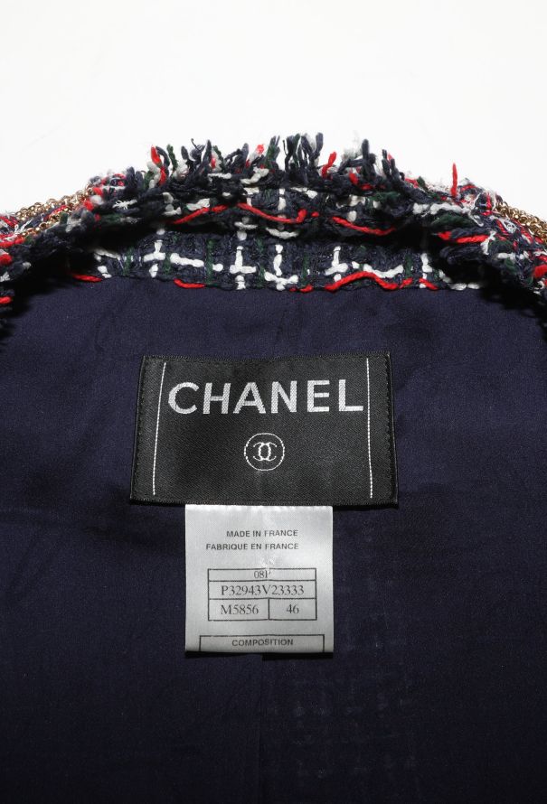 Chanel 2008 Chainlink Trim Tweed Jacket - 5