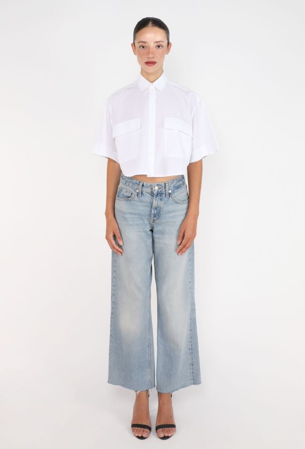 Alaïa Re-Edition '86 Cropped Cotton Shirt - 2