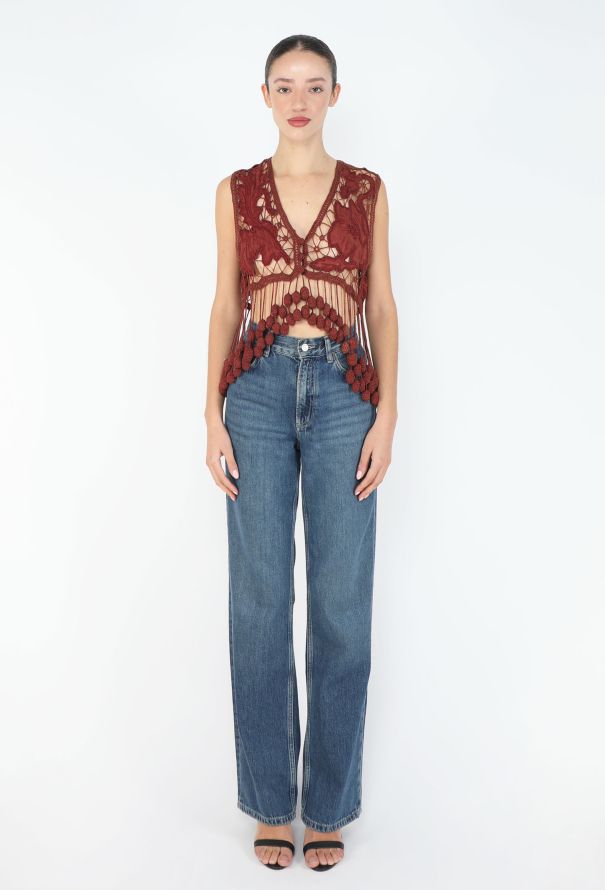 Romeo Gigli S/S 1990 Fringe Crochet Top - 6