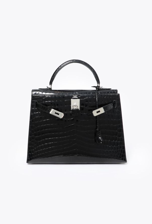 Hermès Black Niloticus Kelly Sellier 32 - 4