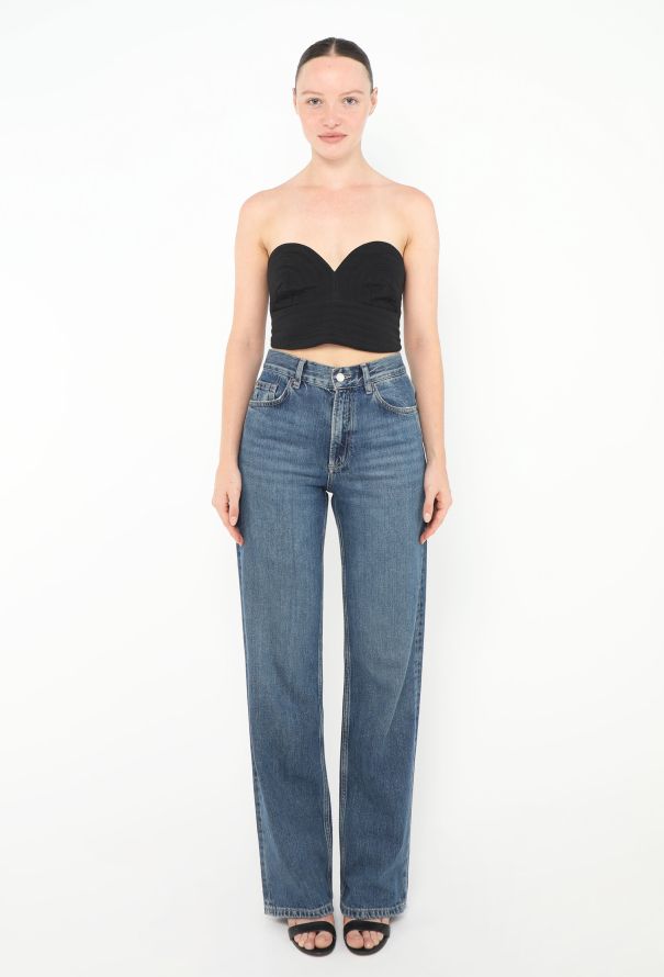 Gianni Versace Early '90s Silk Bustier Top - 2 Gianni Versace Early '90s Silk Bustier Top - 2