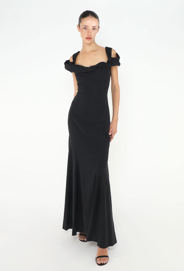 Vivienne Westwood Late '90s Cowl Neck Corset Gown - 1