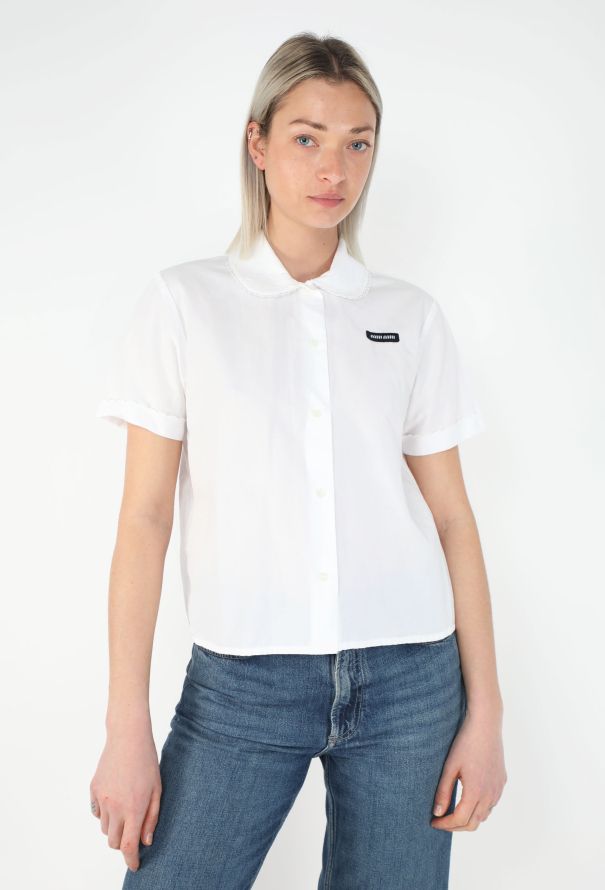 Miu Miu S/S 2025 Claudine Lace Collar Shirt - 5