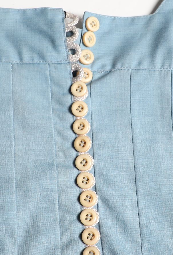 Exquisite Vintage Victorian Pleated Cotton Tunic - 5