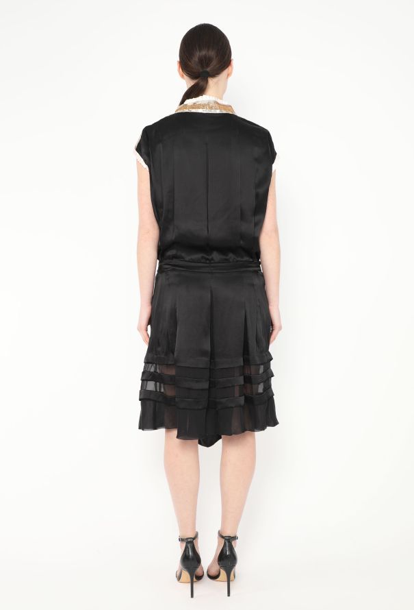 Balenciaga 2007 Embellished Trim Silk Dress - 4 Balenciaga 2007 Embellished Trim Silk Dress - 4