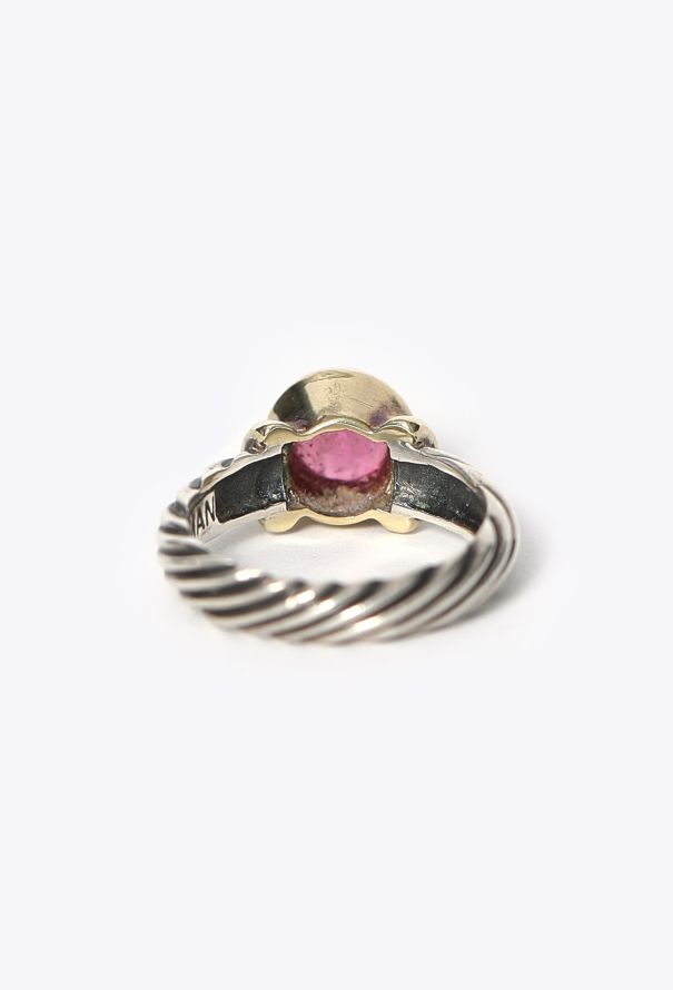 David Yurman 14K Yellow Gold & Tourmaline Sterling Cable Ring - 7