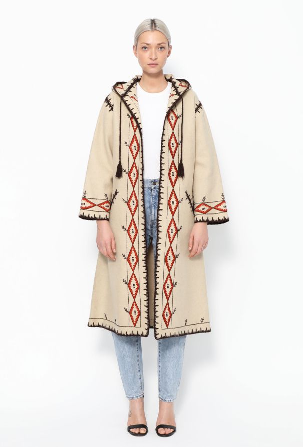 Exquisite Vintage Embroidered Trim Tassel Coat - 1