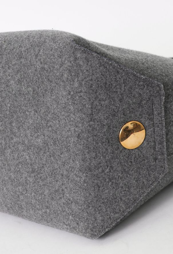 Céline Grey Felt Orb Tote Bag - 7 Céline Grey Felt Orb Tote Bag - 7