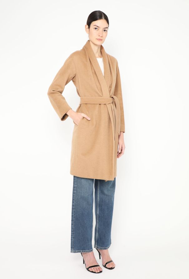 Max Mara Belted Camel Coat - 4