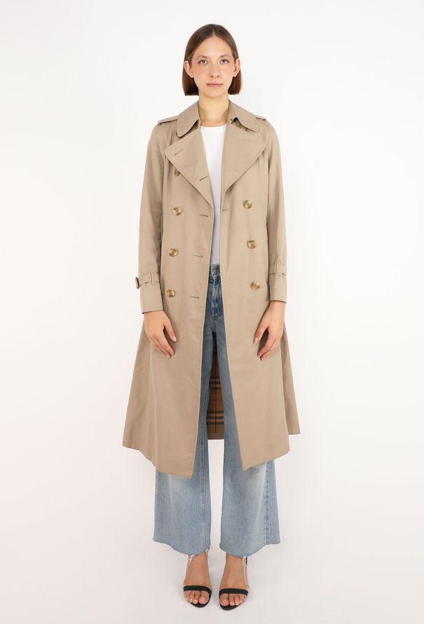Burberry Vintage Gabardine Belted Trench - 2