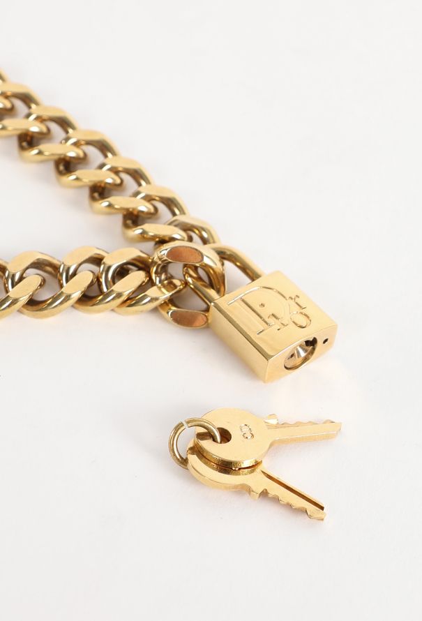 Dior Chainlink Key & Padlock Necklace, 2005 - 5