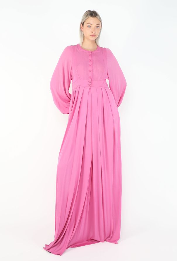 Jean Muir '70s Silk Pleated Gown - 1