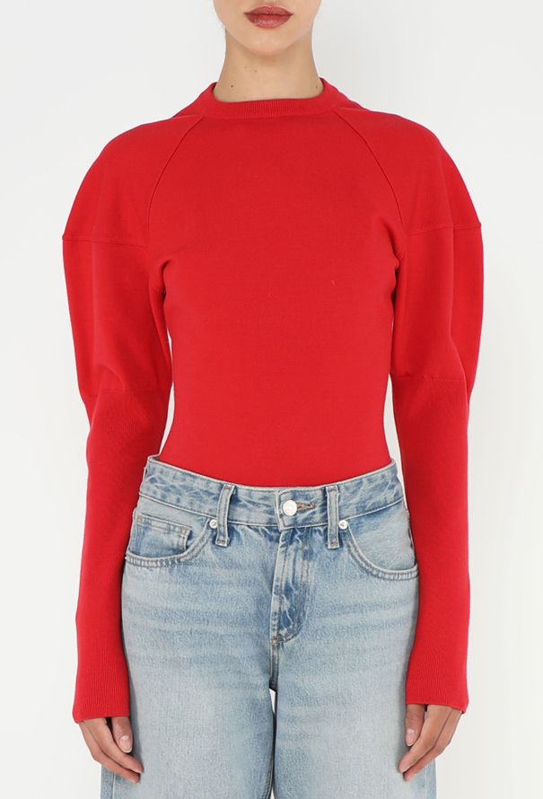 Alaïa Puffed-Sleeve Bodysuit - 3