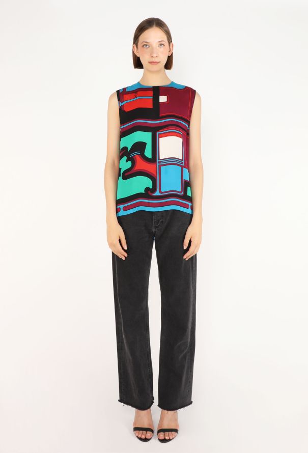 Hermès Graphic Emblem Silk Blouse - 1