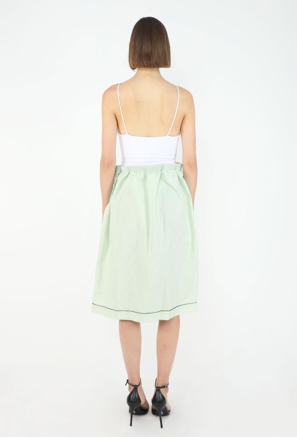 Prada F/W 2025 Ruched Cotton Skirt - 6