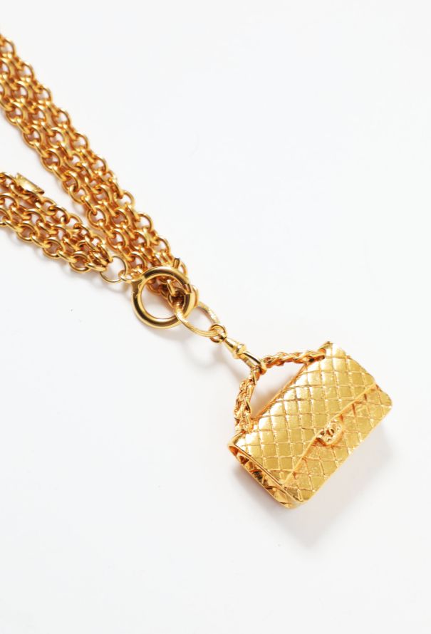 Chanel Vintage 1980s Gold Plated Charm Necklace