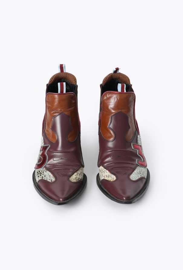 Miu Miu S/S 1999 Python Cowboy Boots - 4