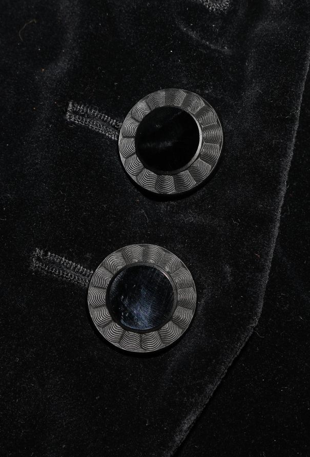 Saint Laurent Vintage Hourglass Velvet Jacket - 7 Saint Laurent Vintage Hourglass Velvet Jacket - 7